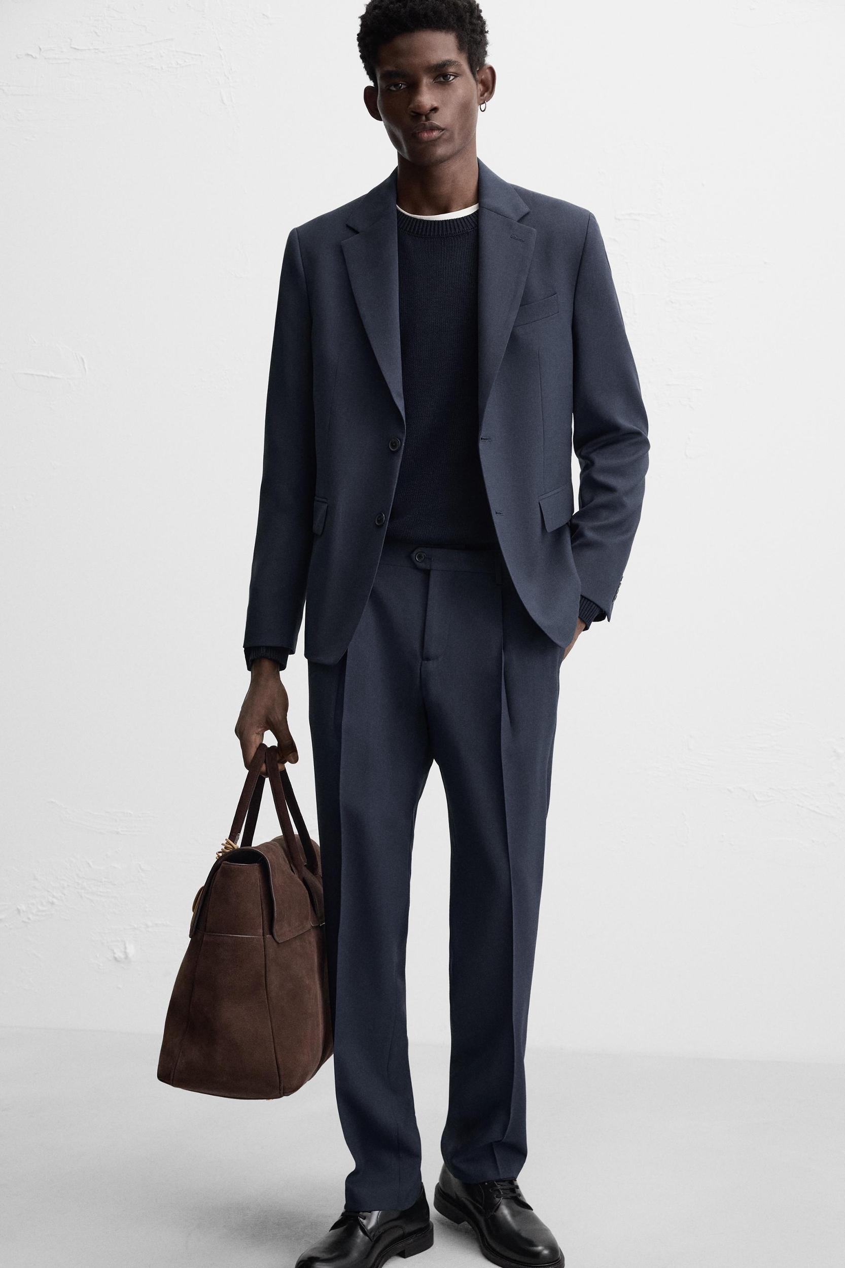 WOOL BLEND SUIT PANTS Product Image
