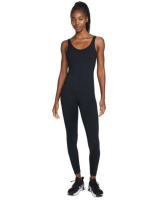 Nike Womens Solid One Dri-fit Scoop-Neck Bodysuit black/black Product Image