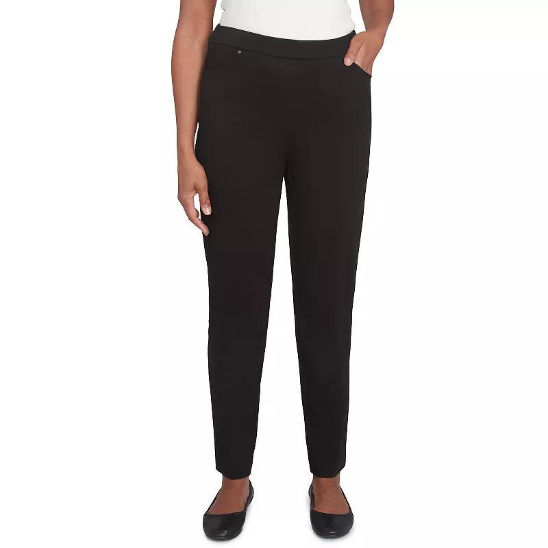 Women's Alfred Dunner Rue Classic Medium Length Pants, Size: XL, Black Product Image