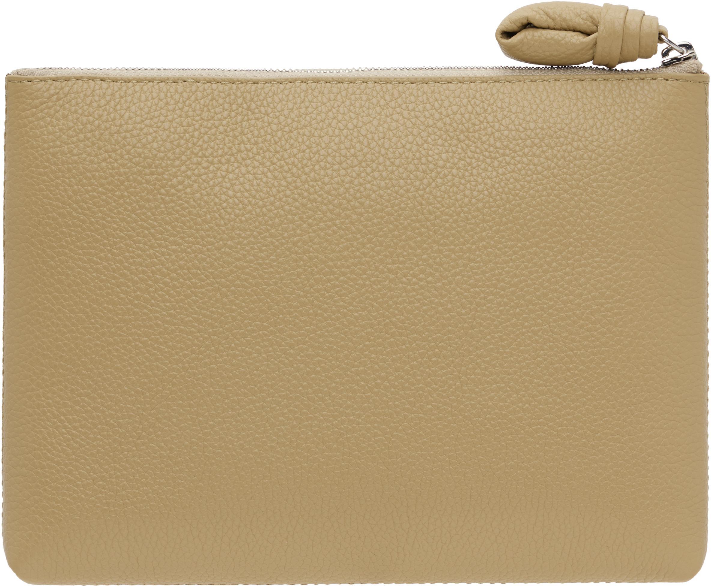 LEMAIRE Khaki Small Pouch In Brown Product Image