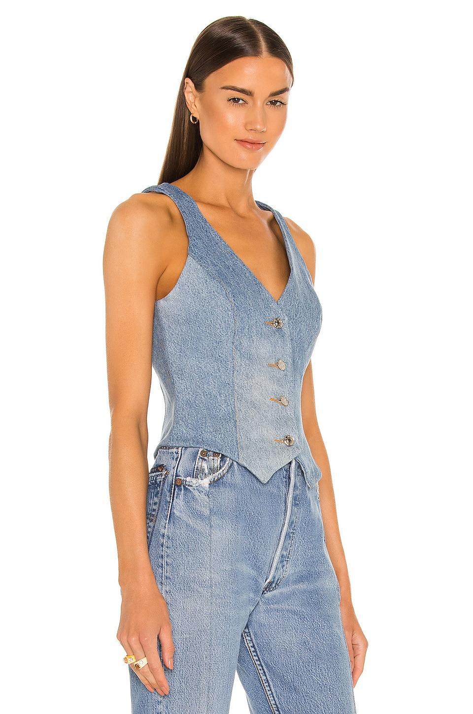 Ava Vest EB Denim Product Image