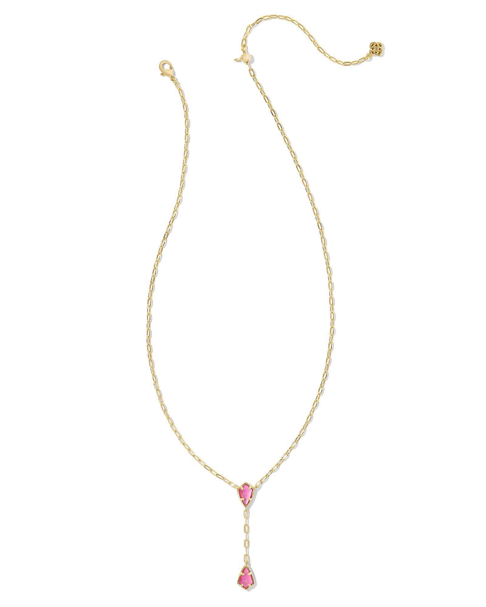 Camry Gold Y Necklace in Azalea Illusion Product Image