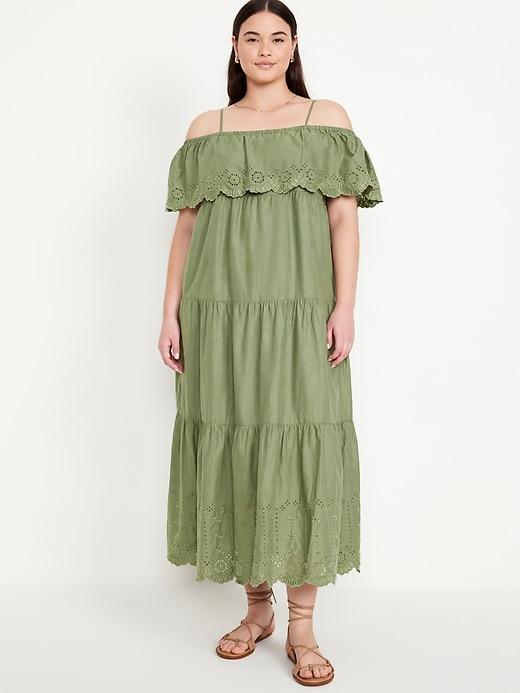 Cold Shoulder Maxi Swing Dress Product Image