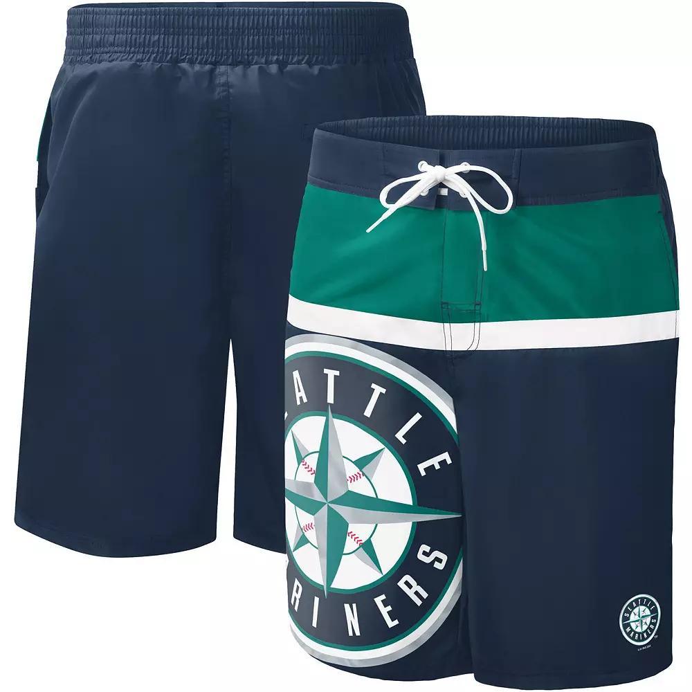 Men's G-III Sports by Carl Banks Navy Seattle Mariners Sea Wind Swim Shorts, Size: XL, Blue Product Image