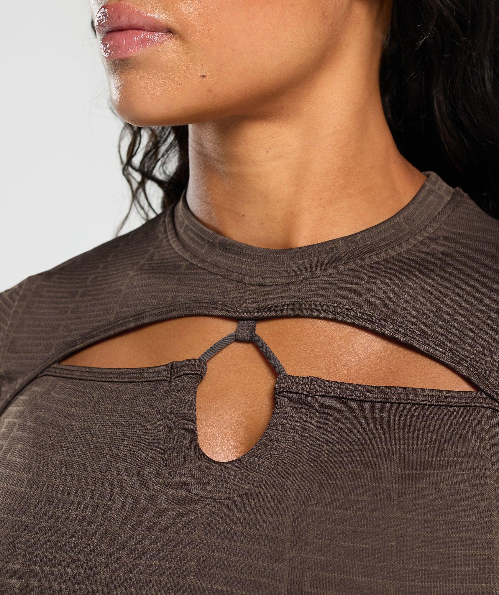 Adapt Monogram Seamless Ruched Crop Top Product Image