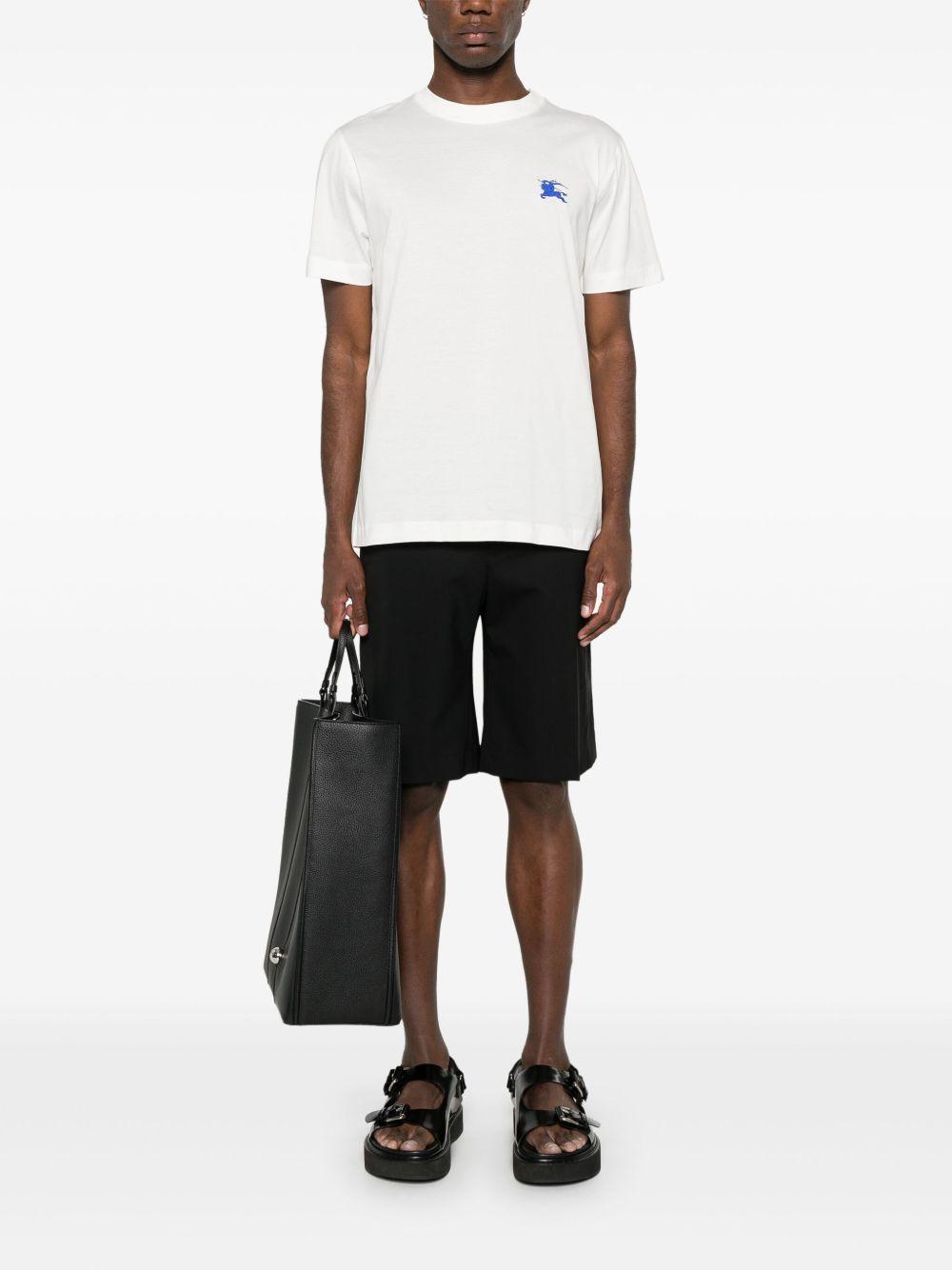 White Embroidered T-Shirt Product Image