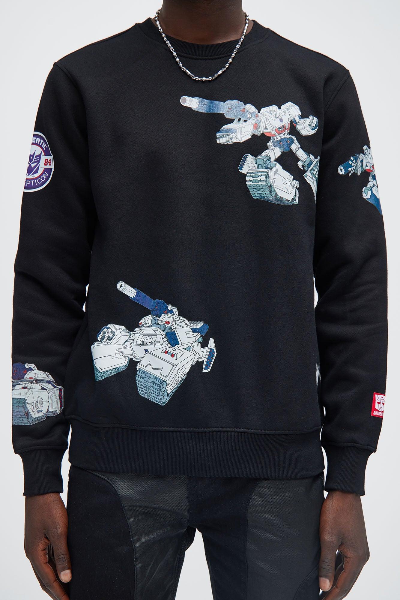 Transformer Megatron Crew Neck Sweatshirt - Black Product Image