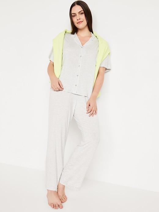 Mid-Rise Knit Jersey Pajama Pant Product Image