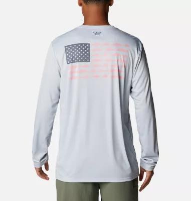 Columbia Mens Terminal Tackle PFG Fish Flag Long Sleeve Shirt- Product Image