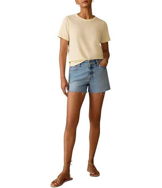 Faherty Organic Cotton Knit Crew Neck Short Sleeve Tee Product Image