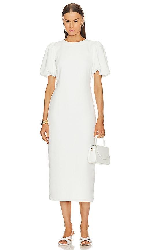 L'ACADEMIE Laissa Midi Dress In White Product Image