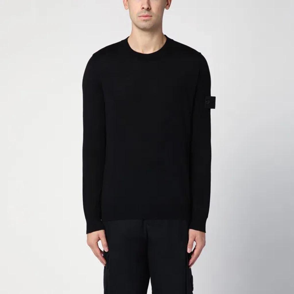 STONE ISLAND Wool Pullover S In A Black Product Image