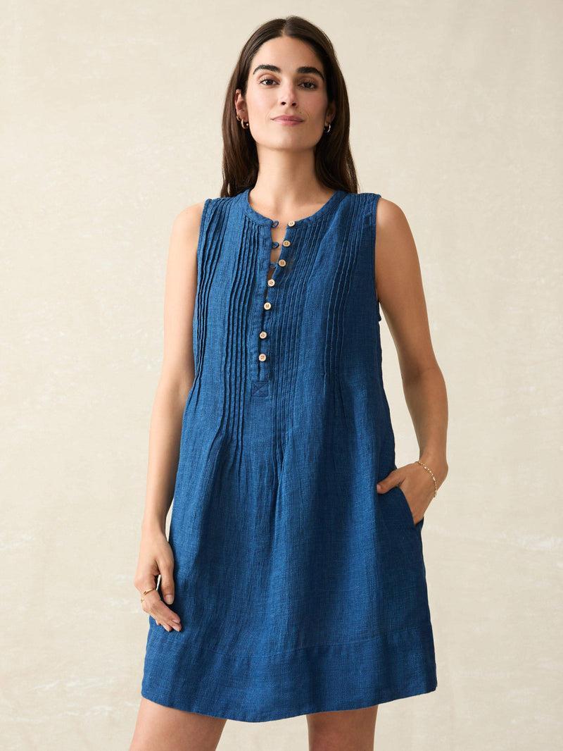 Isha Basketweave Dress - Indigo Product Image