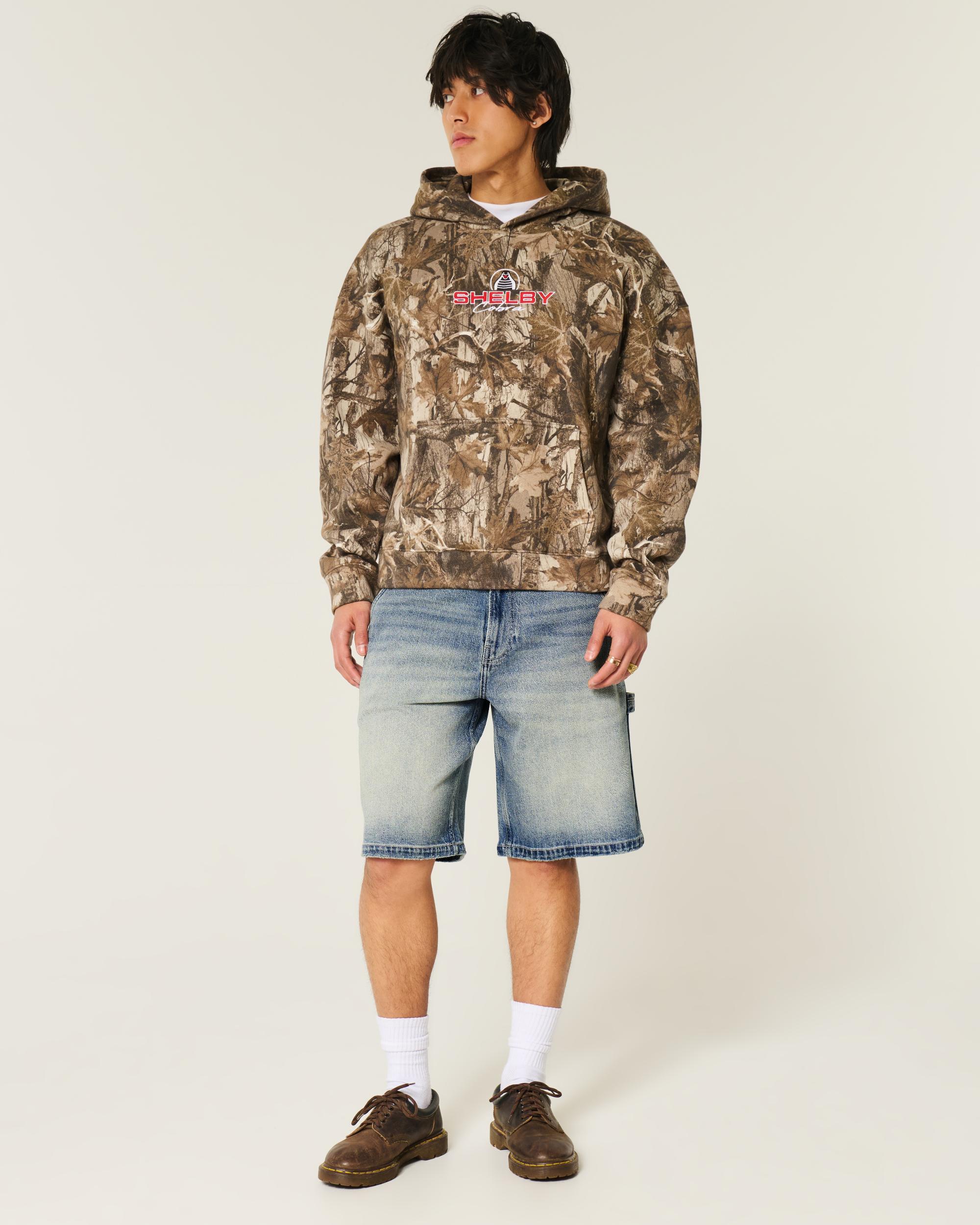 Baggy Denim Cargo Shorts Product Image