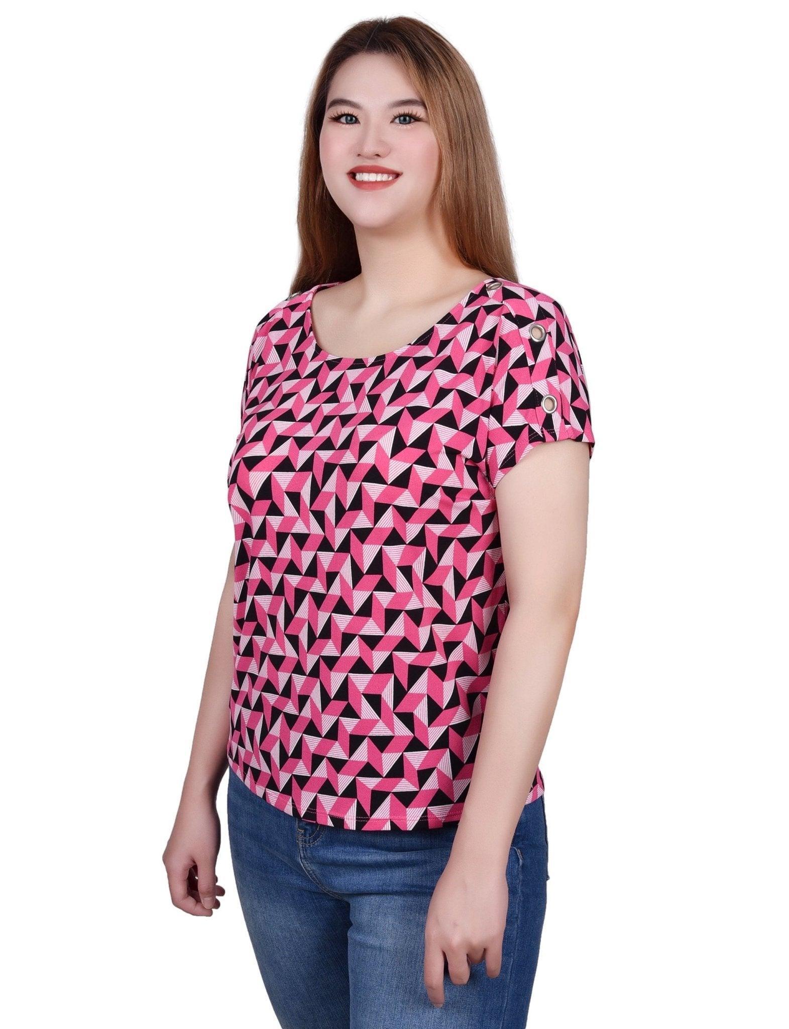 Short Sleeve Extended Sleeve Tunic Top Product Image