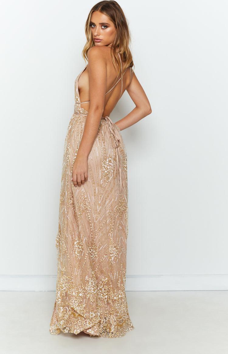 Madeline Formal Dress Rose Gold Product Image