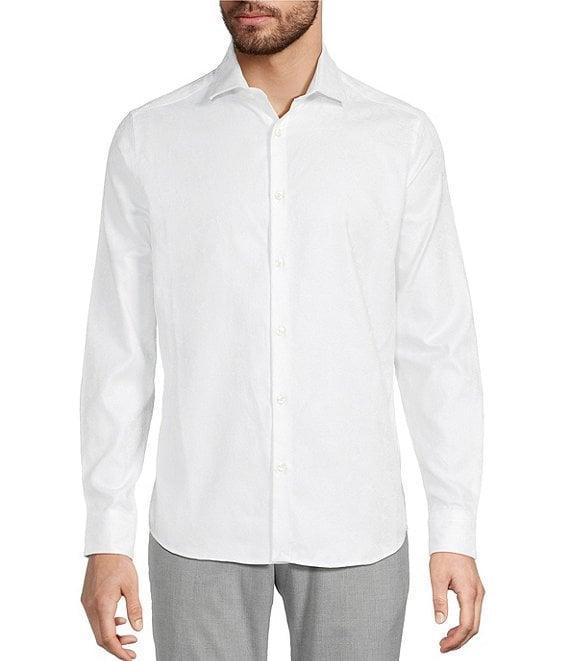 Murano Slim Fit Floral Jacquard Long Sleeve Woven Shirt Product Image