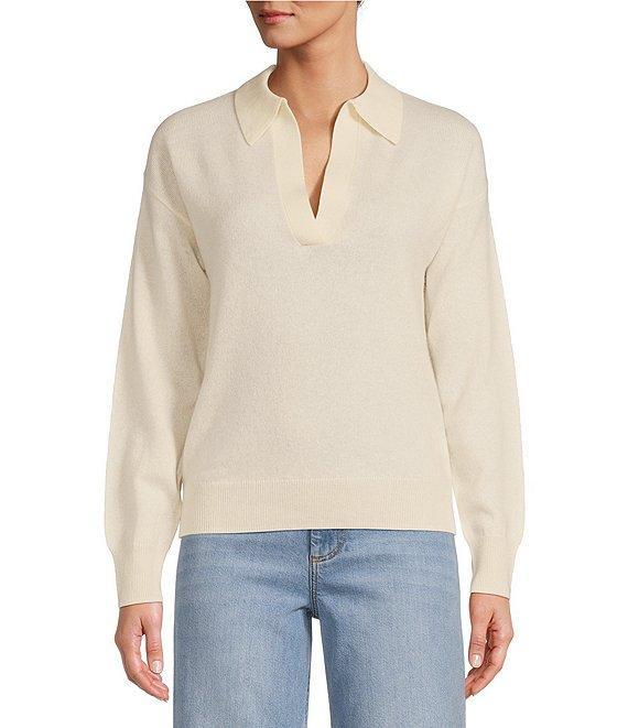 Antonio Melani Luxury Collection Maddie Cashmere Henley Long Sleeve Knit Sweater Product Image