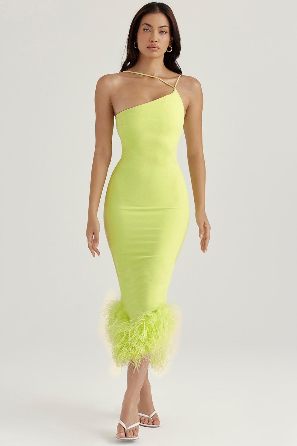 Alessia  lime midi dress Product Image