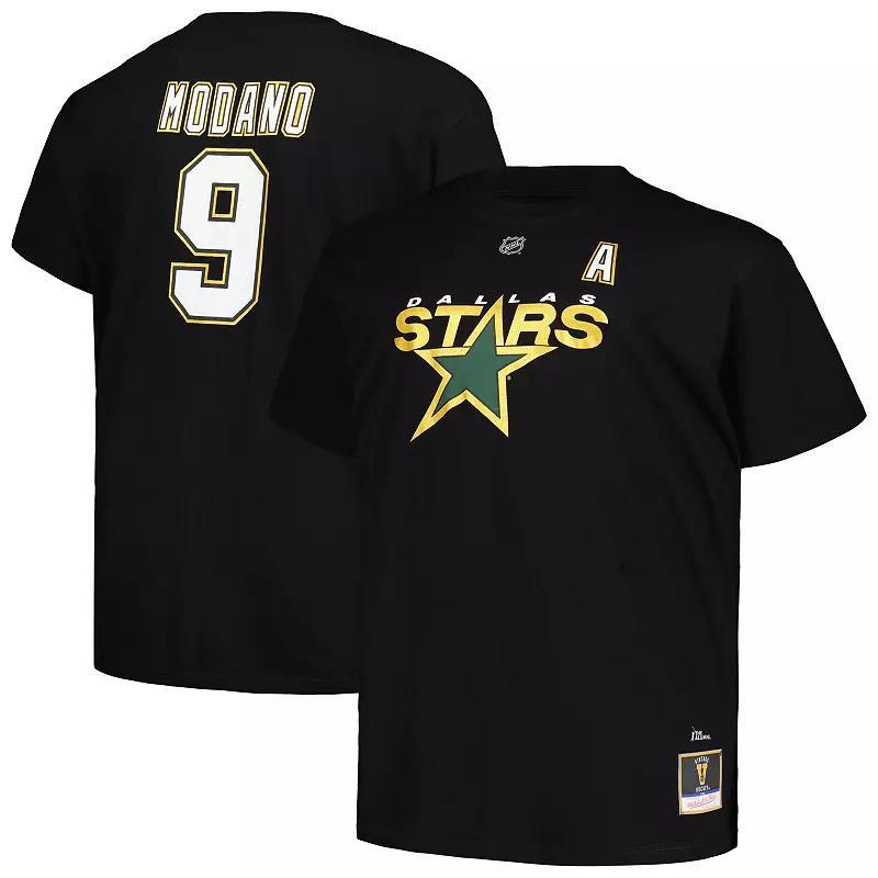 Men's Profile Mike Modano Black Dallas Stars Big & Tall Name & Number T-Shirt, Size: 5XB, Str Black Product Image
