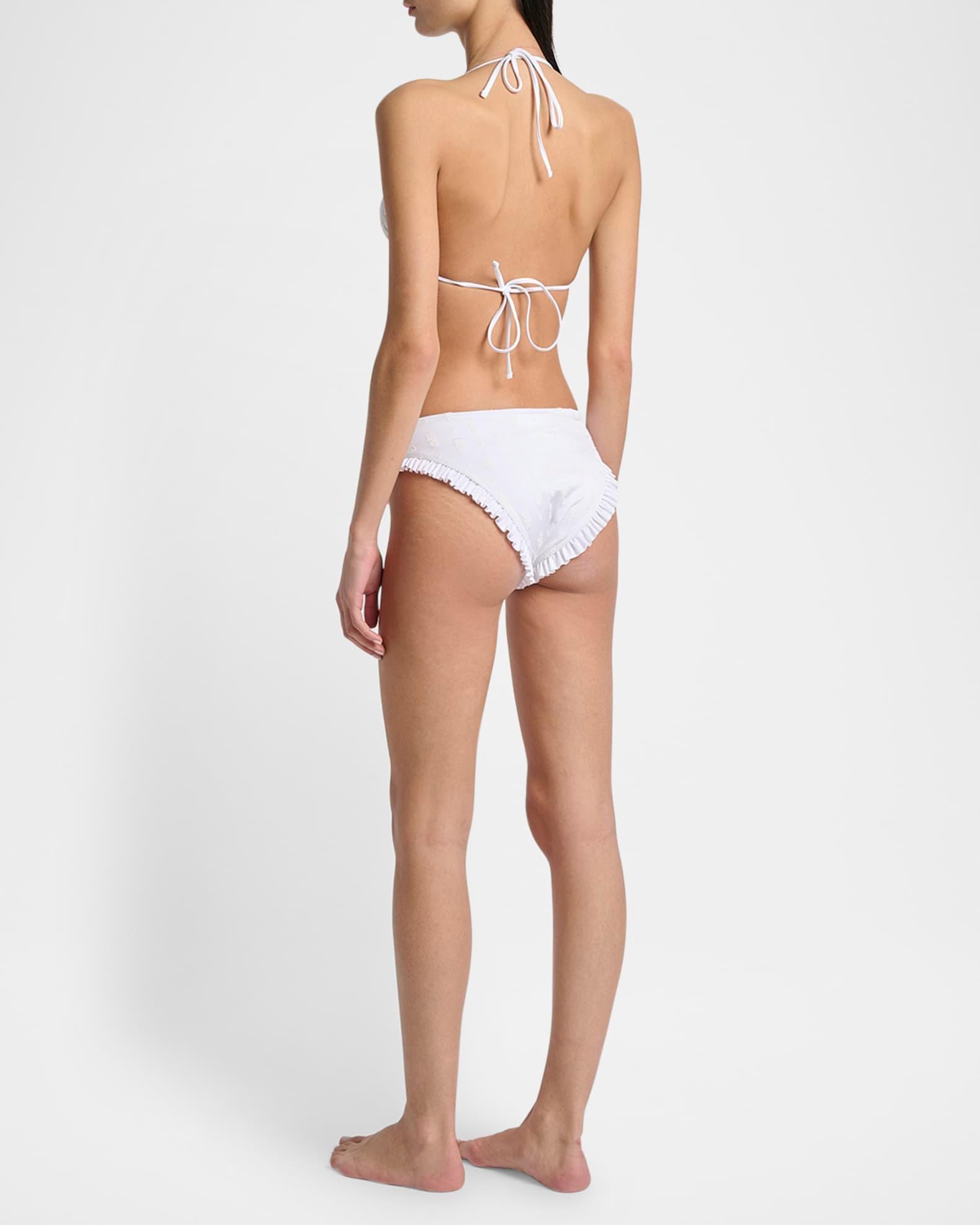 Ruffle-Trim Eyelet Bikini Bottoms Product Image