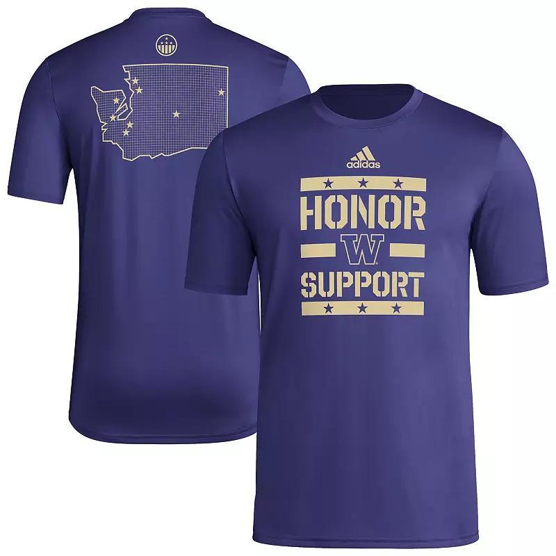 Men's adidas Purple Washington Huskies Honor & Support Pre-Game T-Shirt, Size: Medium Product Image