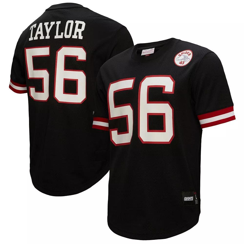 Men's Mitchell & Ness Lawrence Taylor Black New York Giants Big & Tall Mesh Player Name & Number Top,  Product Image