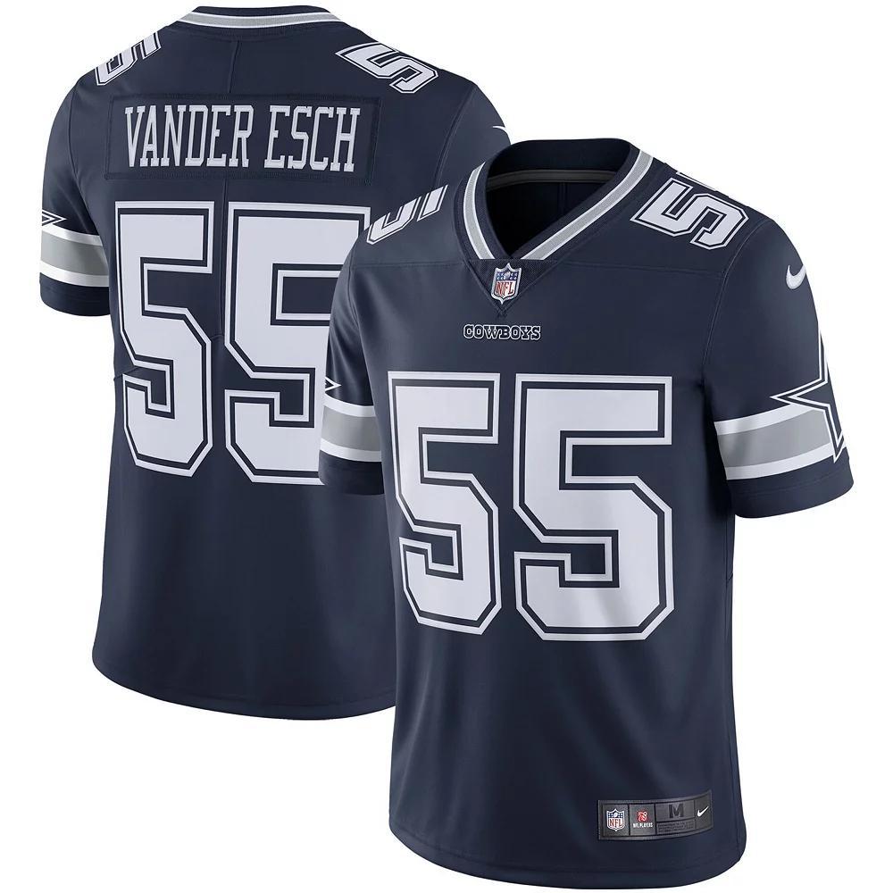 Men's Nike Leighton Vander Esch Navy Dallas Cowboys Vapor Limited Player Jersey, Size: XL, Blue Product Image
