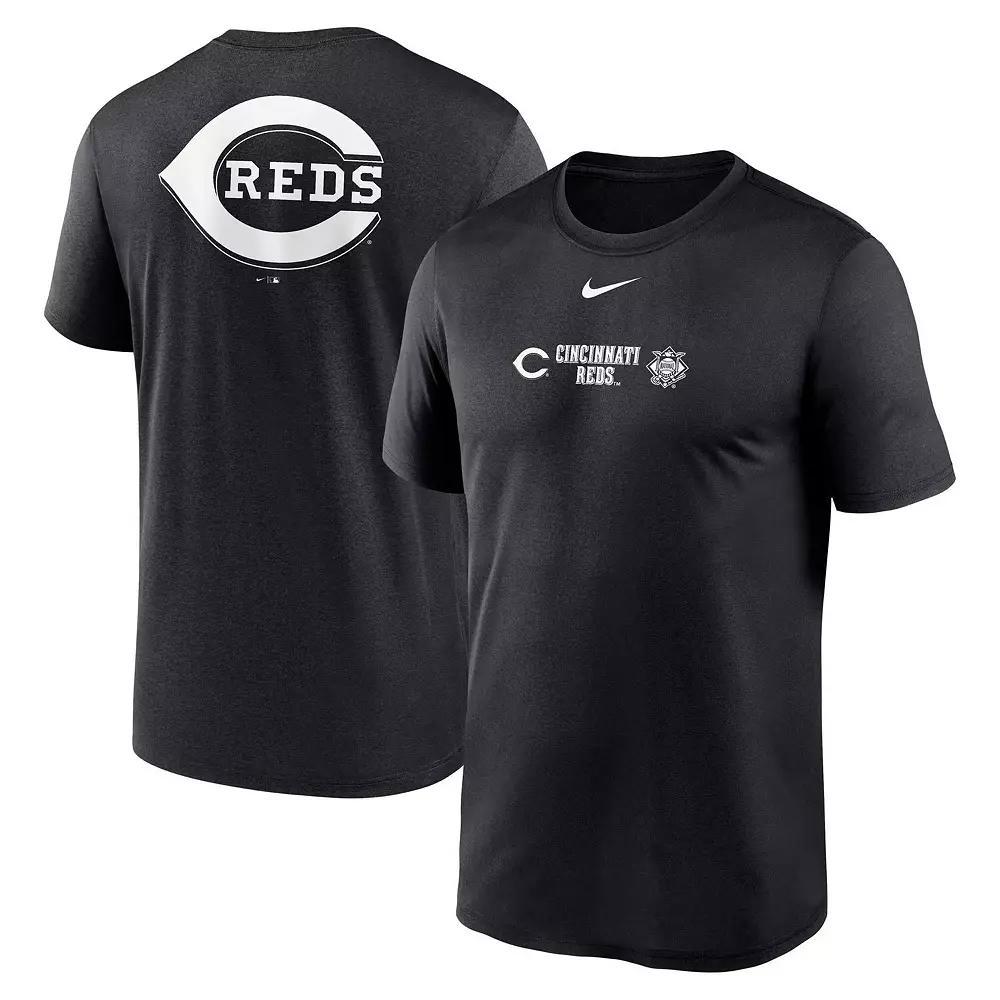 Men's Nike Black Cincinnati Reds Fashion Over Shoulder Logo Legend T-Shirt,  Product Image