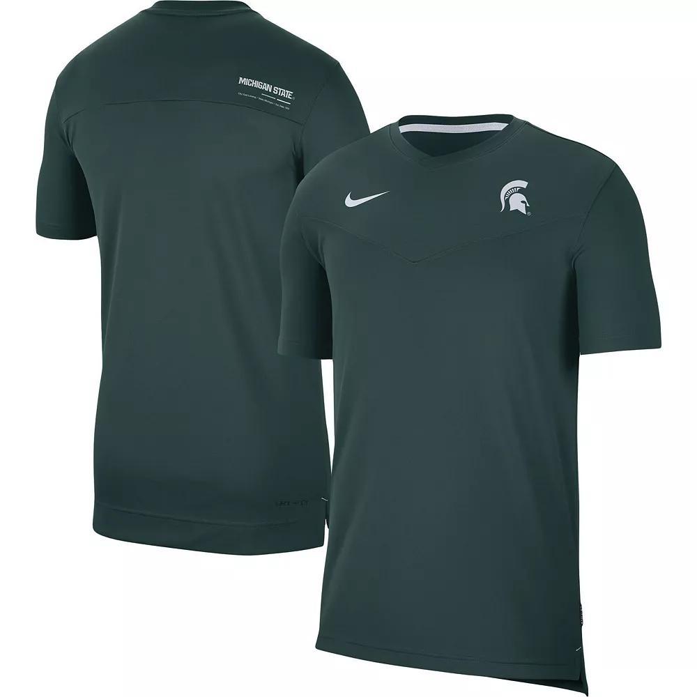 Men's Nike Green Michigan State Spartans 2022 Coaches UV Performance T-Shirt,  Product Image