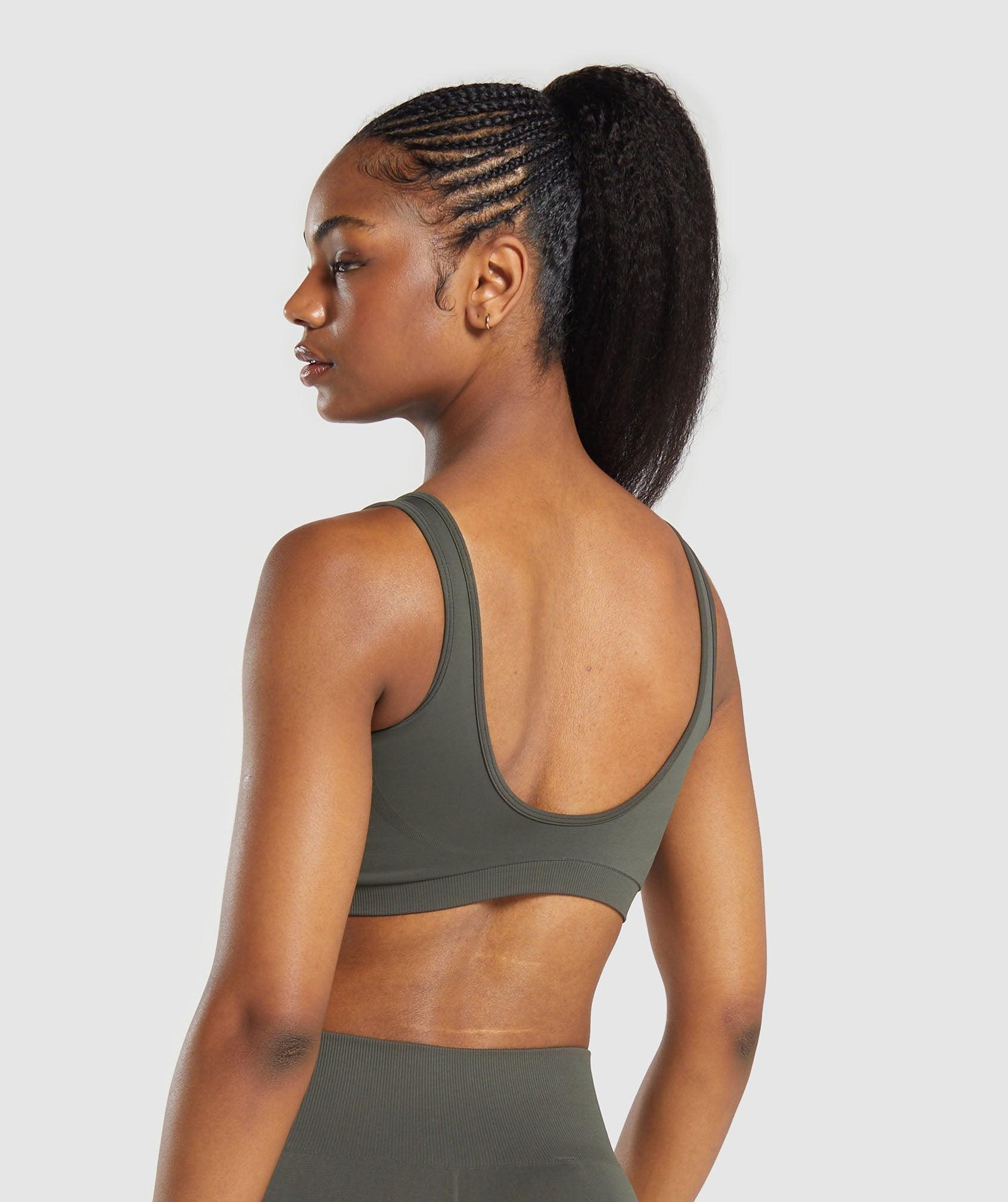 Gymshark Everyday Seamless Sports Bra - Strength Green Female Product Image