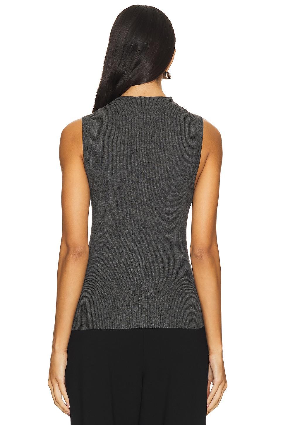 Silk Sweater Rib Sleeveless Mockneck Enza Costa Product Image