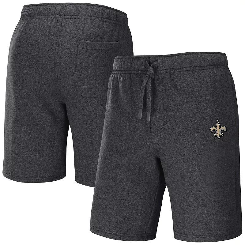 Men's NFL x Darius Rucker Collection by Fanatics Heather Charcoal New Orleans Saints Logo Shorts,  Product Image