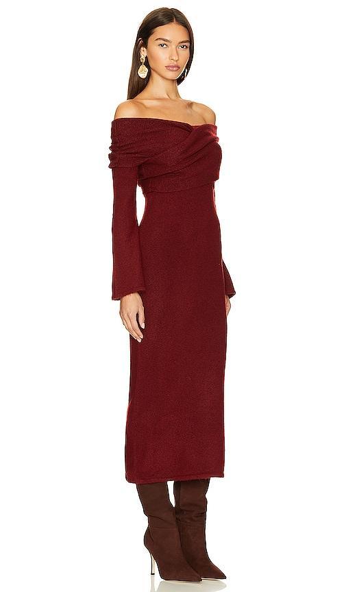 Cult Gaia Zennie Knit Dress in Burgundy Product Image