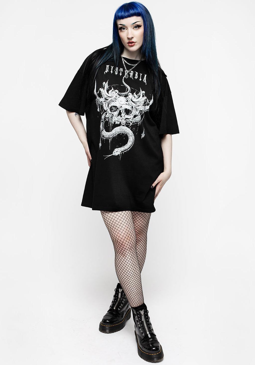 Temptation Snakes Oversized Tee Dress Product Image