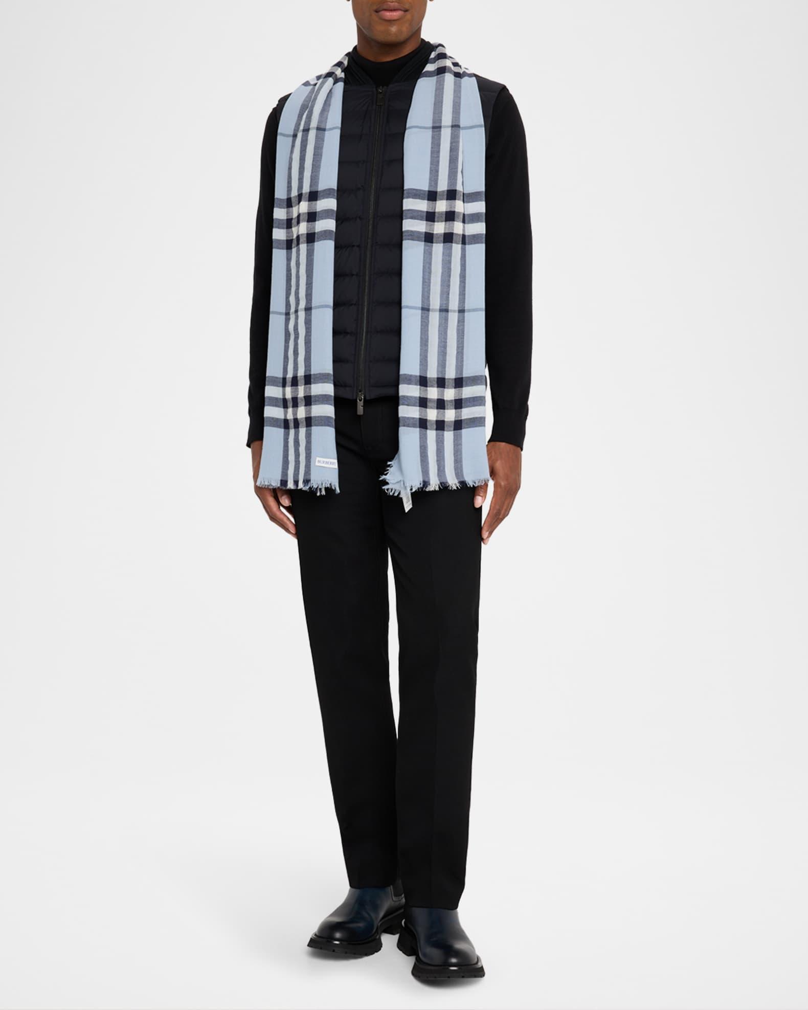 Men's Giant Check Lightweight Wool Scarf Product Image
