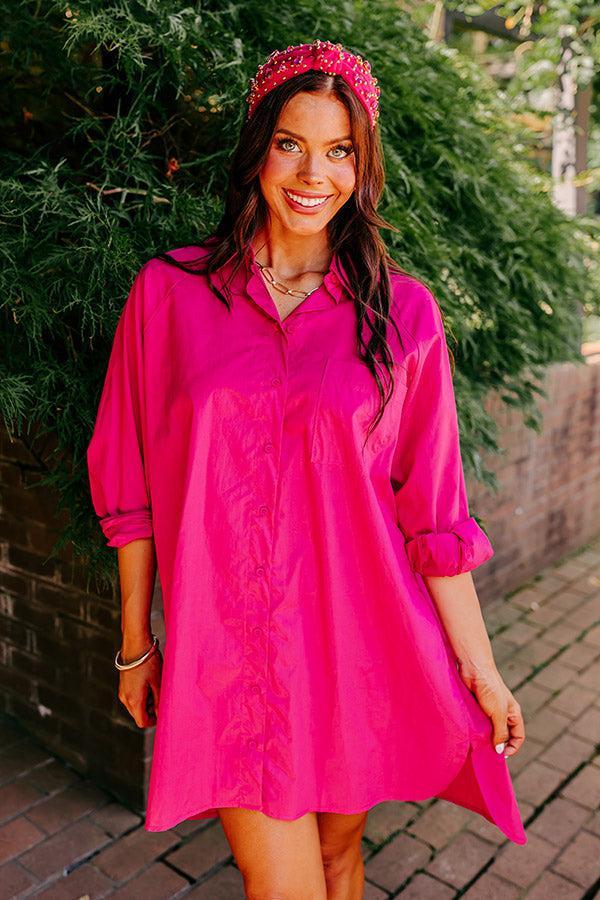 Major Icon Tunic Dress In Hot Pink Product Image