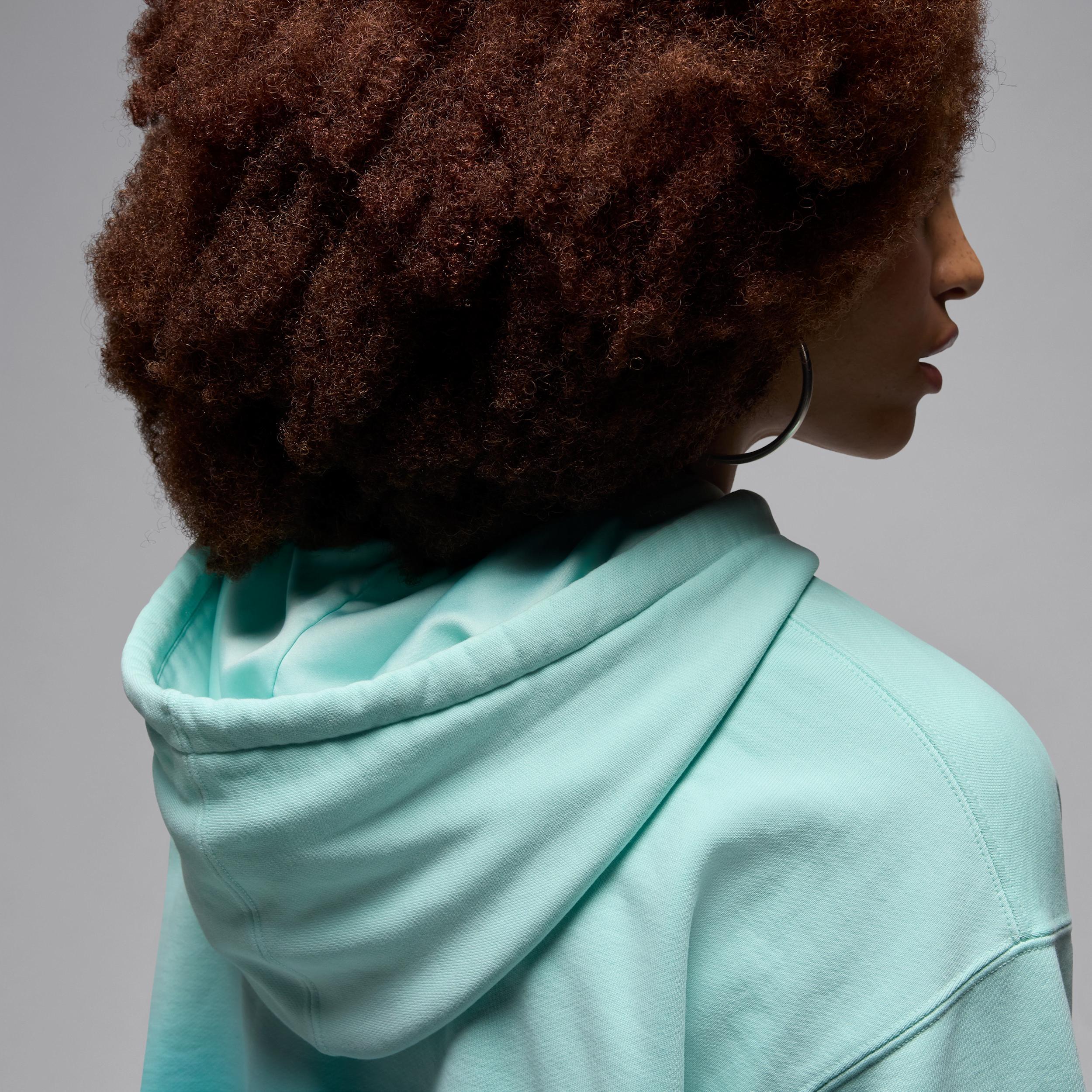 Womens Jordan Flight Fleece Satin-Lined Pullover Hoodie | HJ0036-357 Product Image