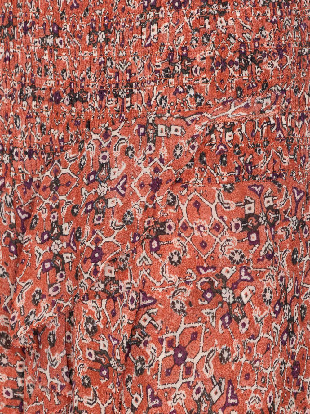 patterned ruffled midi skirt Product Image