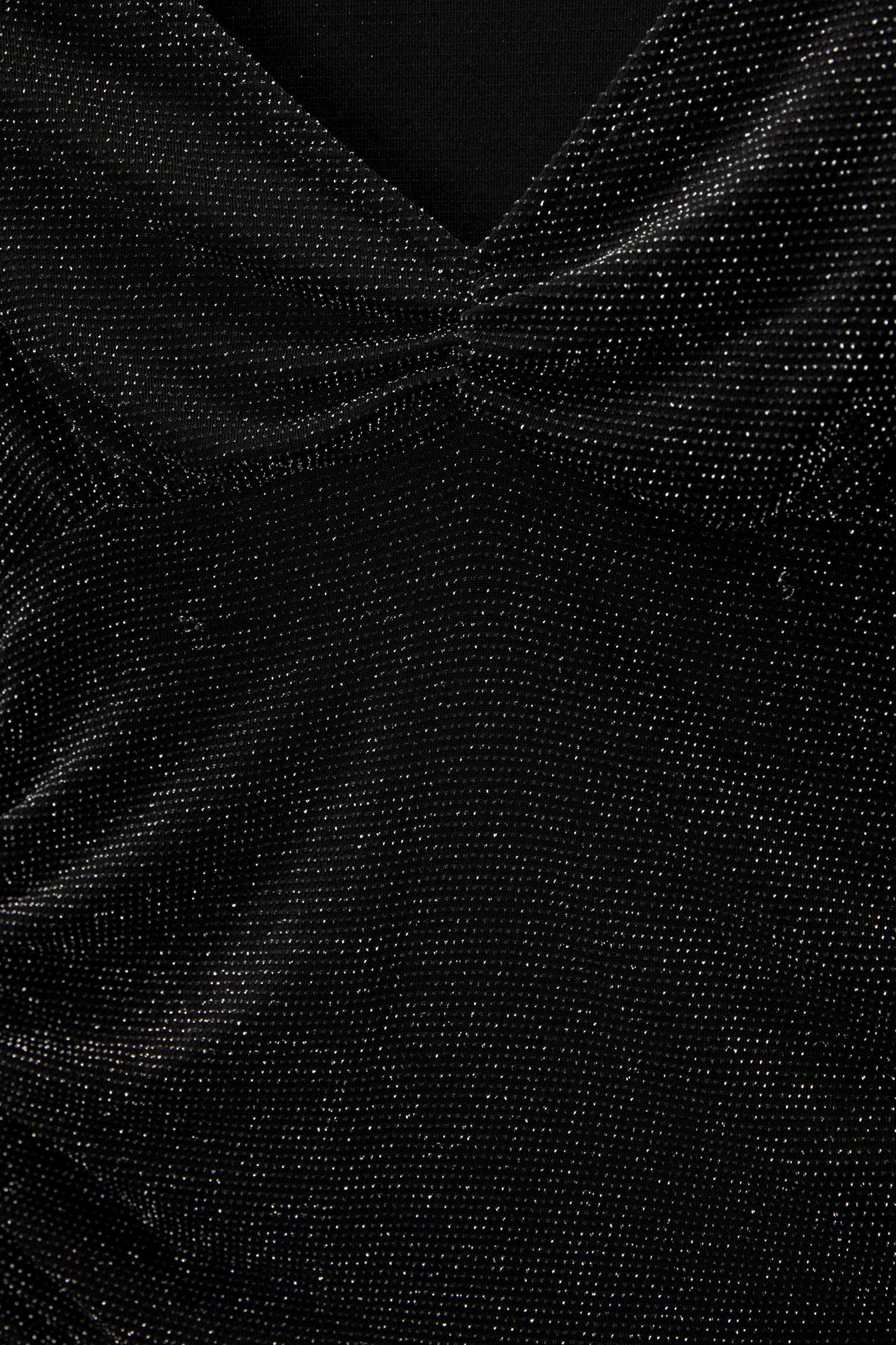 Shimmery top with gathering Product Image