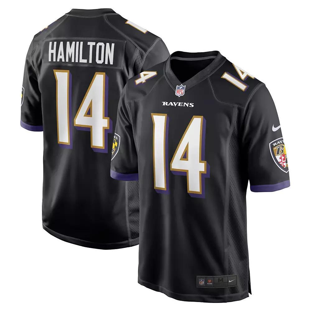 Men's Nike Kyle Hamilton Black Baltimore Ravens Player Game Jersey,  Product Image