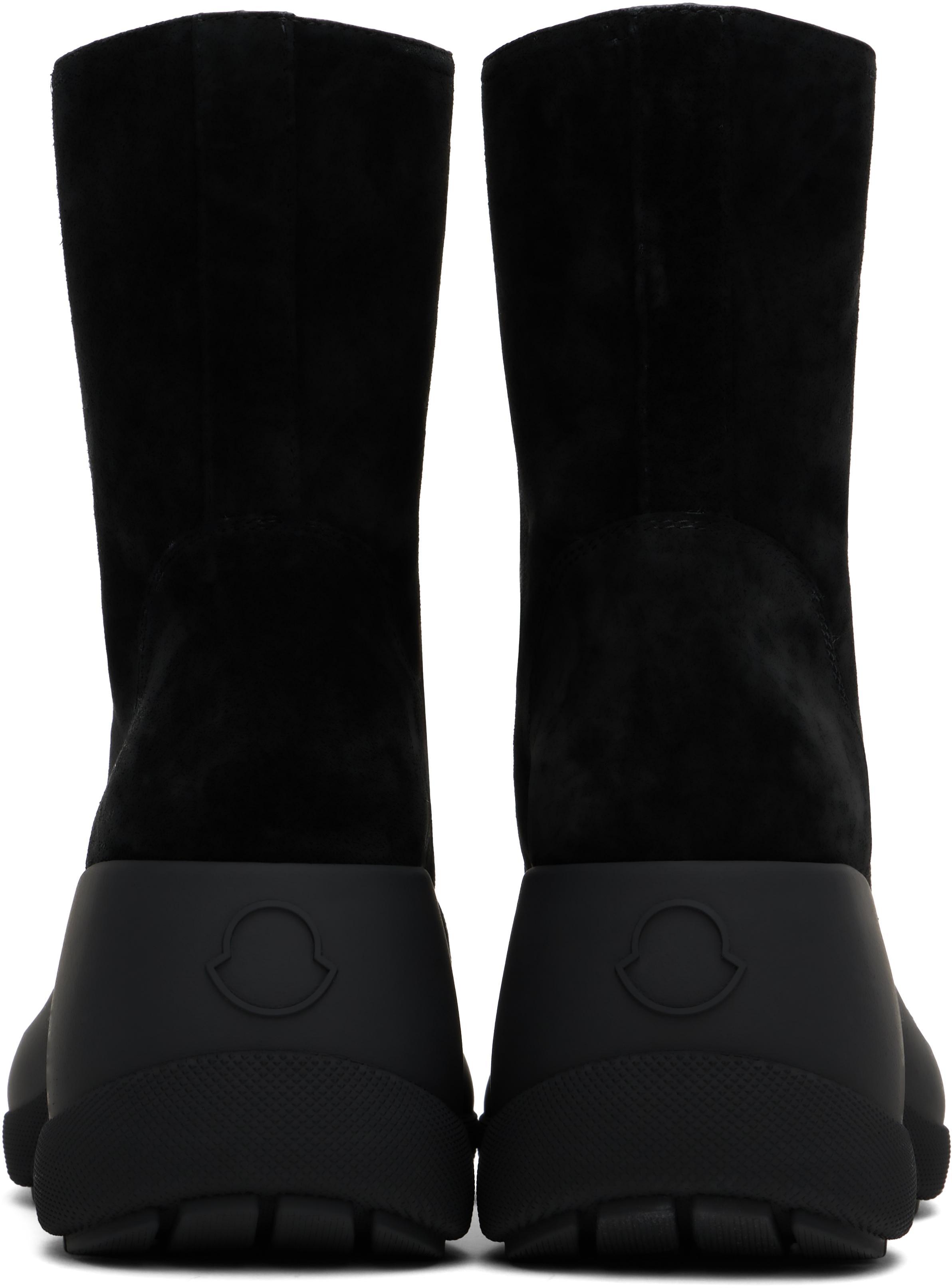 MONCLER Women's Resile Trek Suede Ankle Boot In 999 Black Product Image