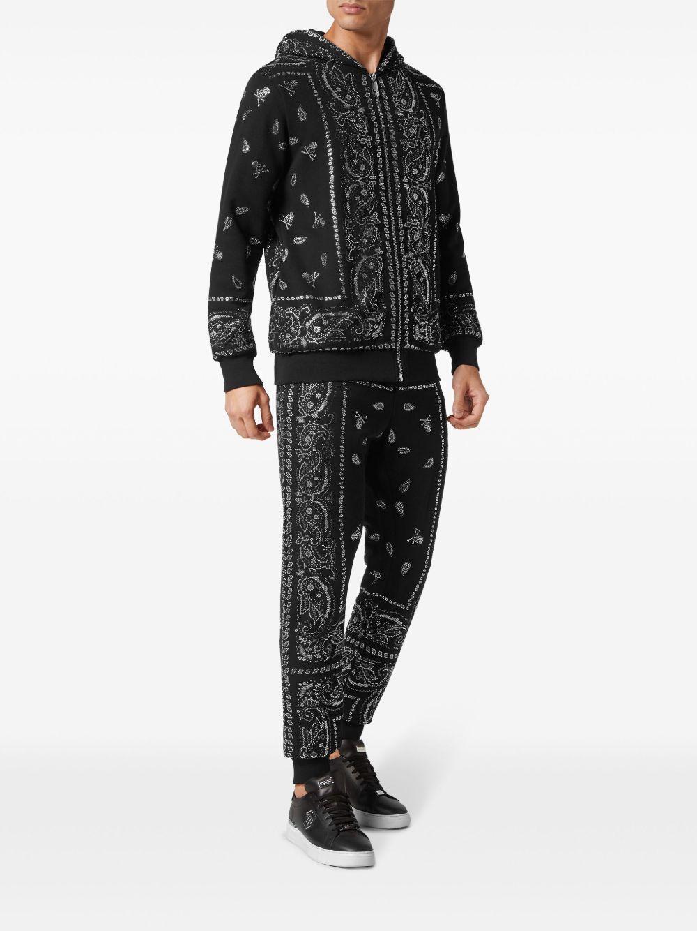 PHILIPP PLEIN Bandana-print Tracksuit In Schwarz Product Image