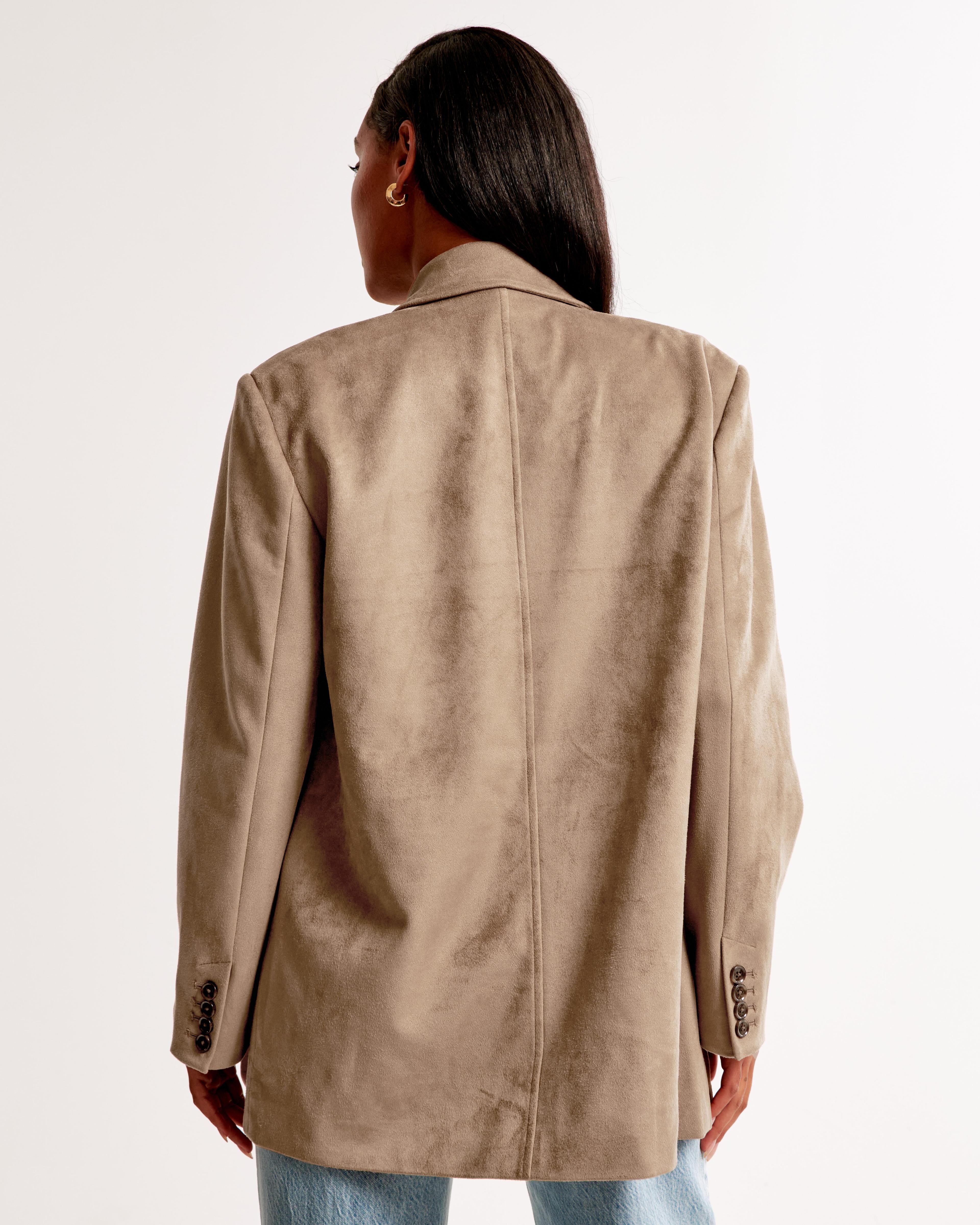 Vol. 28 Vegan Suede Double-Breasted Blazer Product Image