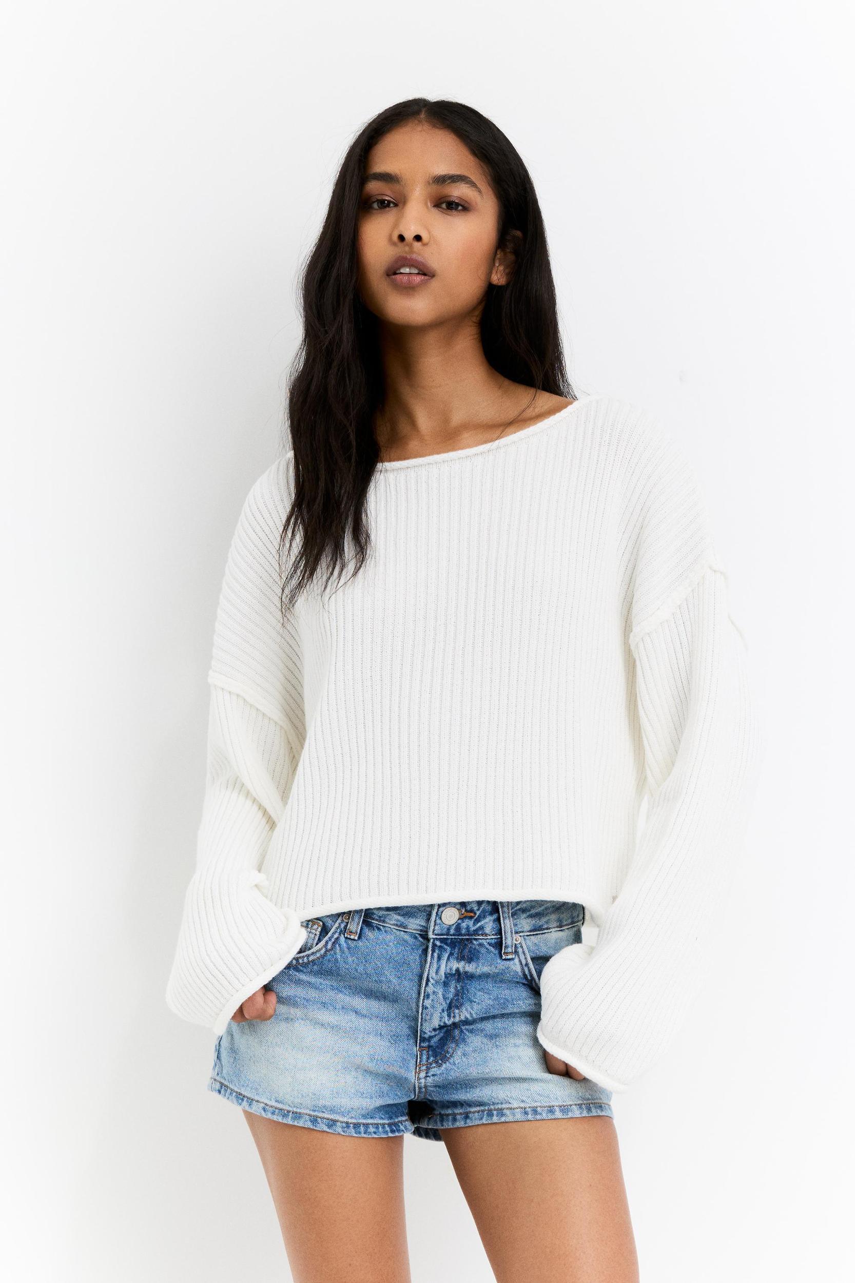 Ribbed cropped sweater Product Image