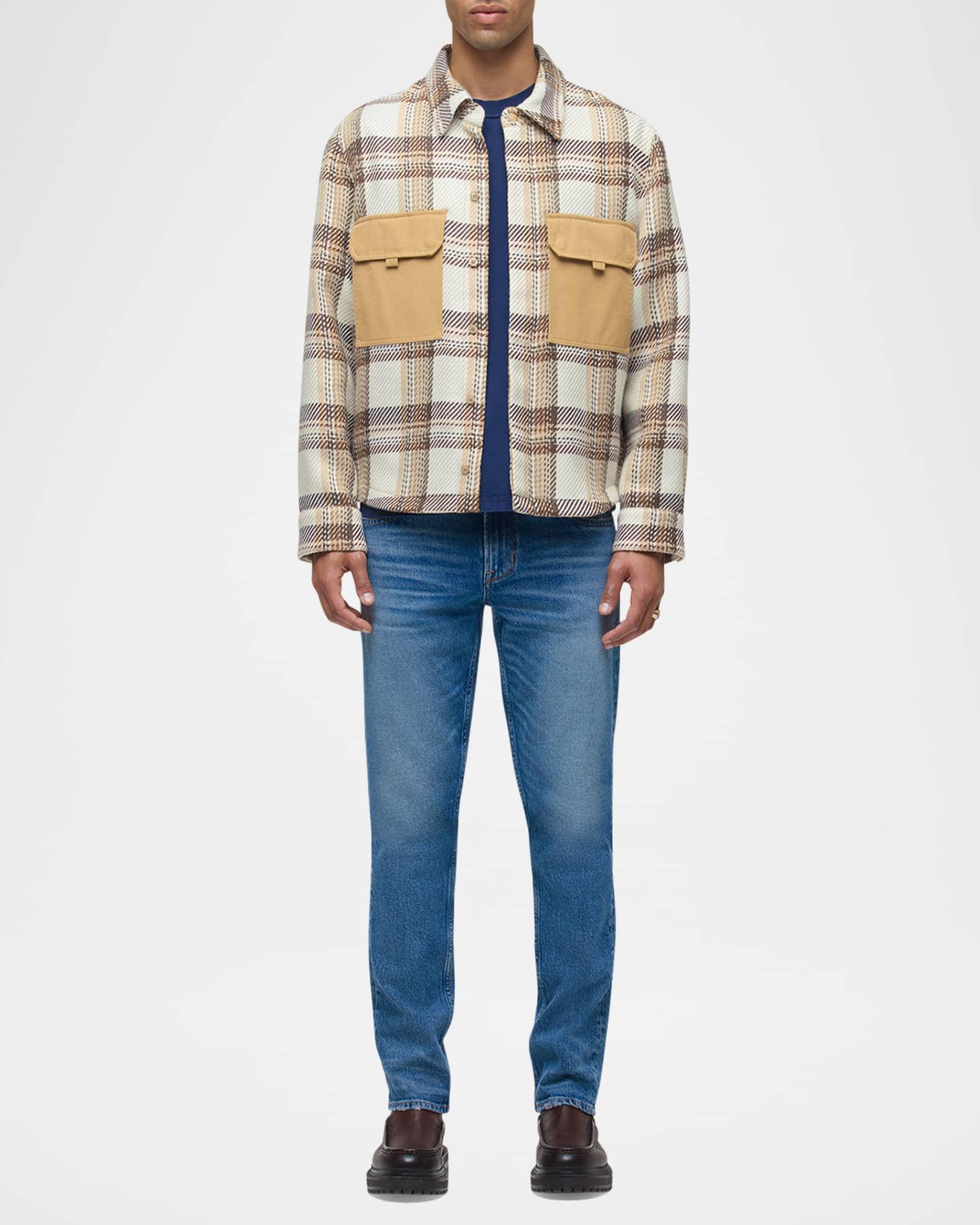 Men's Plaid Flap-Pocket Button-Down Shirt Product Image