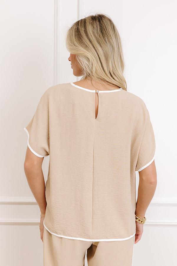 Upper East Ease Shift Top In Iced Latte Product Image
