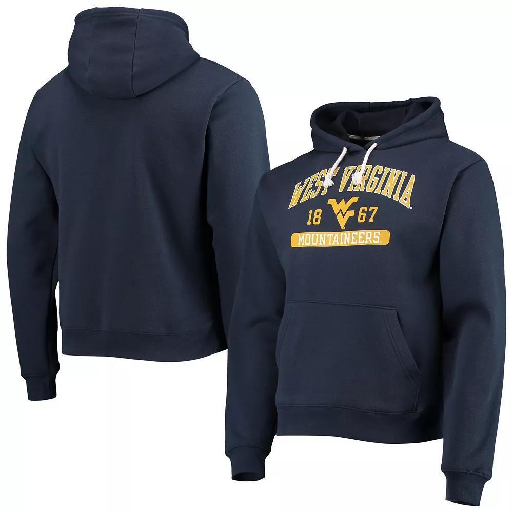 Men's League Collegiate Wear Navy West Virginia Mountaineers Volume Up Essential Fleece Pullover Hoodie, Size: Large, Blue Product Image