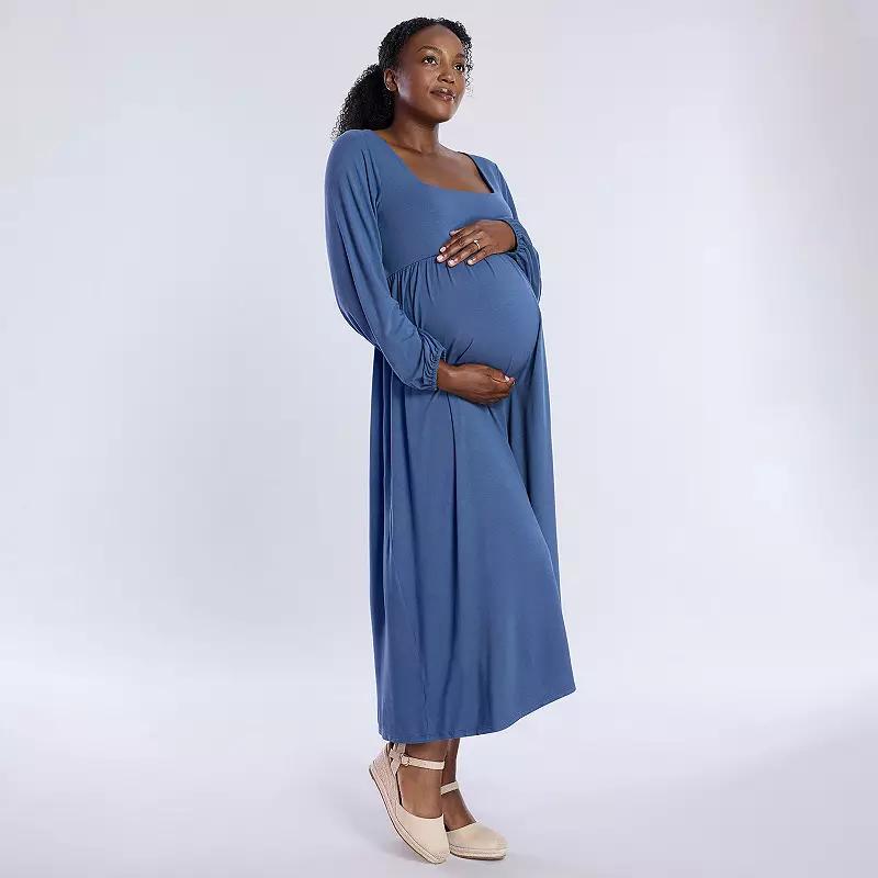 Maternity Motherhood Empire Waist Maxi Dress, Womens Purple Nectar Product Image