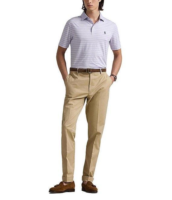 Polo Ralph Lauren Classic Fit Striped Performance Stretch Short Sleeve Polo Shirt Product Image